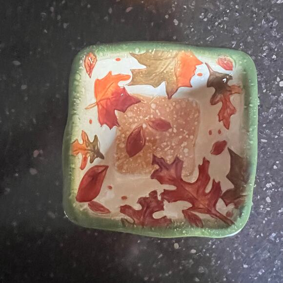 Bella Casa by Ganz Serving Bowl with 3 smaller bowls Featuring Autumn Leaves - Picture 8 of 13